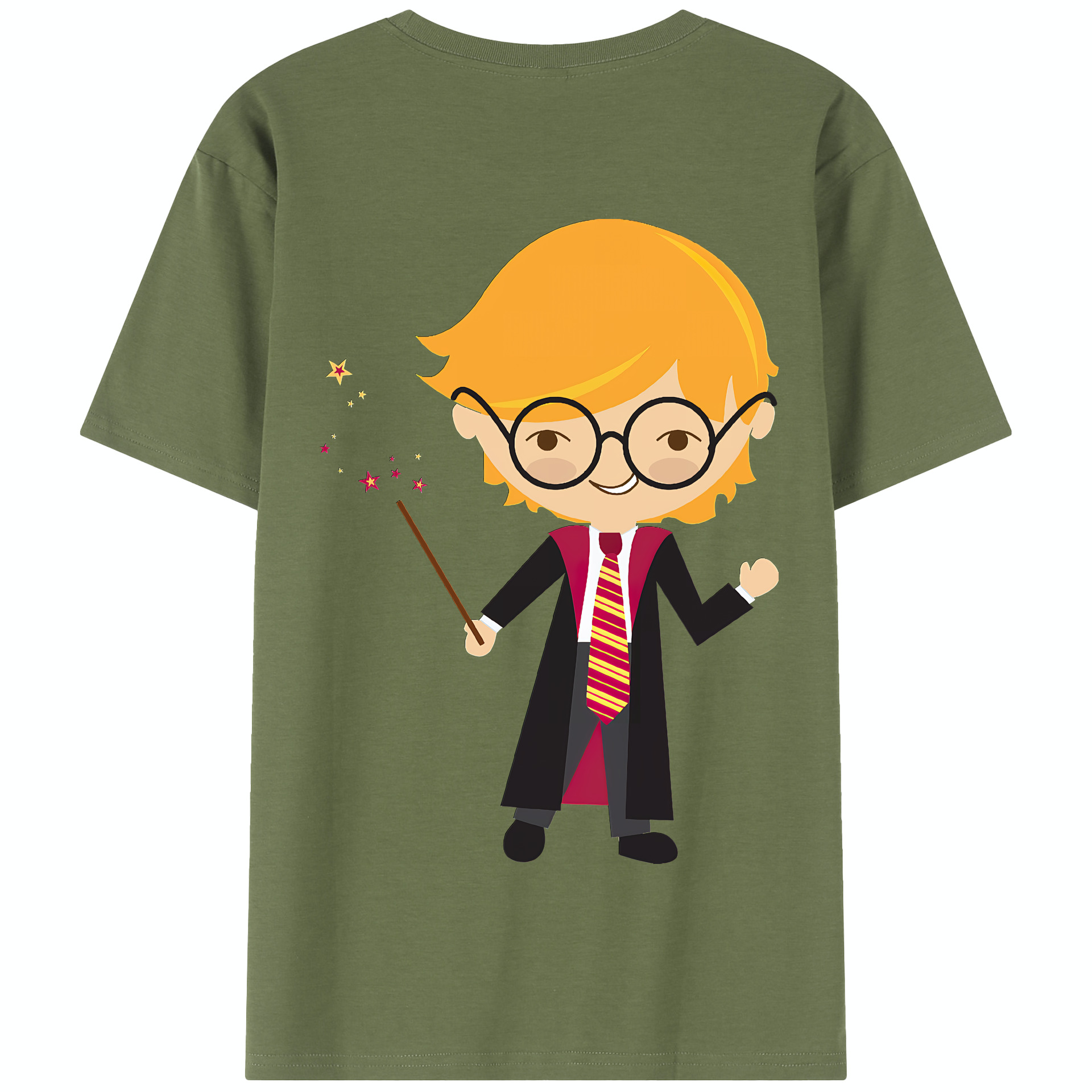 （画像用） Harry Potter ハリー・ポッターシリーズ 綿100％半袖Tシャツ（背面プリント）